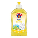 Detergent de vase Chanteclair cu aroma de lime și ghimbir, pentru curățenie eficientă în bucătărie, sticlă cu lichid de spălat vase.