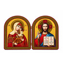 Icoana religioasa pliabila din lemn – Maica Domnului cu Pruncul Iisus Hristos