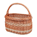 Cos de piata din rachita model crem - auriu - Delumani - Magazin Online Romanesc 