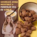European Food Pernite Viva vanilla sweet snacks with vanilla aroma, crispy and golden, in a close-up view.