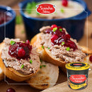 Canned chicken pâté from Scandia Sibiu, part of conserve and muraturi collection, in a metal tin with product label.